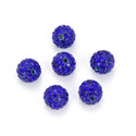 25pcs Adabele Grade AA+ Suncatcher Crystal Rhinestone Pave Polymer Clay Beads, Sapphire Blue, Size Selections: 8mm/10mm/12mm