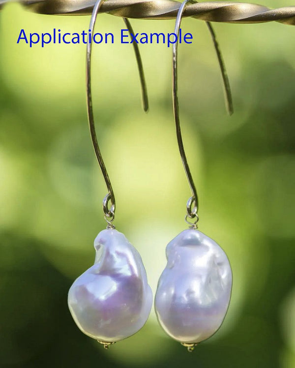 15 Inch AAA Grade High Luster Natural Baroque Pearl Beads, Irregular White Cultured Freshwater Flameball Teardrop Pearls, Large 14mm-25mm Flameball Pearls, Hole ID 1mm, PA3-25