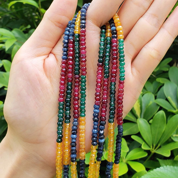 Natural Tourmaline Quartz Gemstone Faceted Rondelle Beads, 4x2mm/Small, Hole ID 0.9mm, 14 Inch/1 Strand, GH1R-1