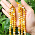AAA Natural Banded Yellow Agate Gemstone Round Beads, 15 Inch/1 Strand, Size Selections: 4mm/6mm/8mm/10mm