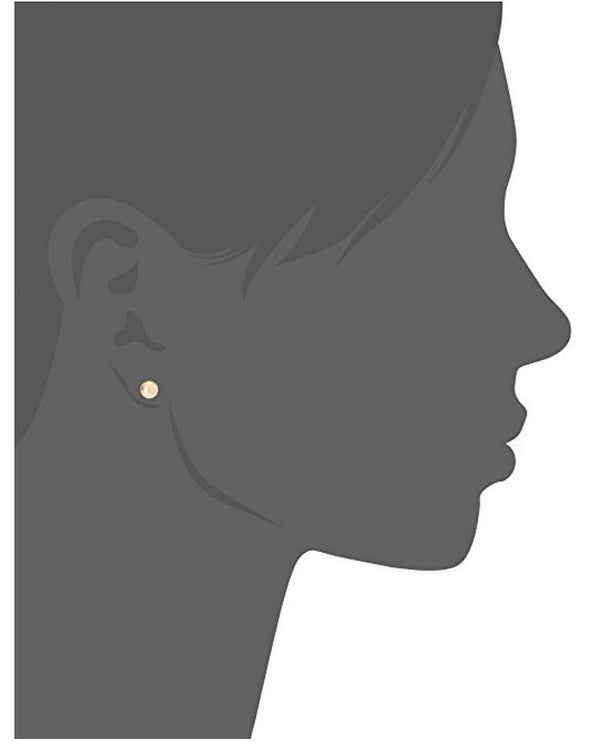 1 Pair 925 Sterling Silver Ball Post Stud Earrings, Real 18K Yellow Gold Plated Ball Ear Studs, Size Selections: 3mm/4mm/6mm/8mm