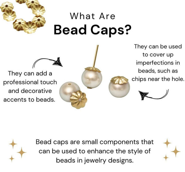 20pcs Real 1/20 14K Gold Filled Flower Bead Caps, Size Selections: 3mm/4mm/6mm