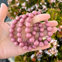 1 Strand Stretch Natural Grade A Pink Rhodonite Beaded Gemstone Bracelet, 10mm Bead, Length Selections: 7 inch/7.5 inch/8 inch/8.5 inch