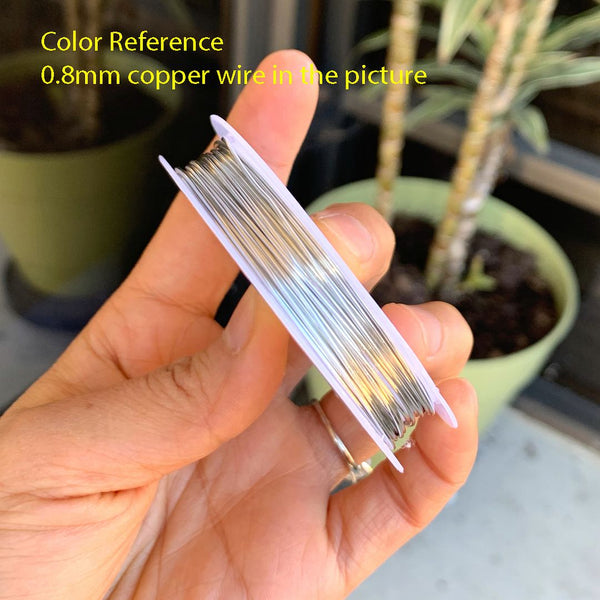 82 Feet Premium Tarnish Resistant Round Jewelry Copper Wire, 0.7mm/21 Gauge, Sterling Silver Plated Copper, BF285-7