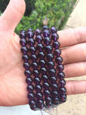 Lab Created Purple Amethyst Gemstone Round Beads, 1 Strand/15 Inch, Size Selections: 4mm/6mm/8mm/10mm