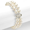 10pcs 2-Strand Magnetic Lock Clasp Sets, Multiple Strands Layering Clasp, Sterling Silver Plated Brass, 15mm, CF228-2