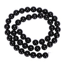 AAA Natural Black Agate Gemstone Round Beads, 15 Inch/1 Strand, Size Selections: 4mm/6mm/8mm/10mm