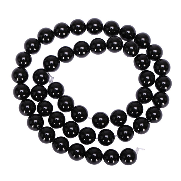AAA Natural Black Agate Gemstone Round Beads, 15 Inch/1 Strand, Size Selections: 4mm/6mm/8mm/10mm