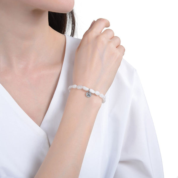 1 Strand Stretch Natural Blue Flash Moonstone Free Form Gemstone Bracelet, 5-8mm Small Beads, Length Selections: 7 inch/7.5 inch