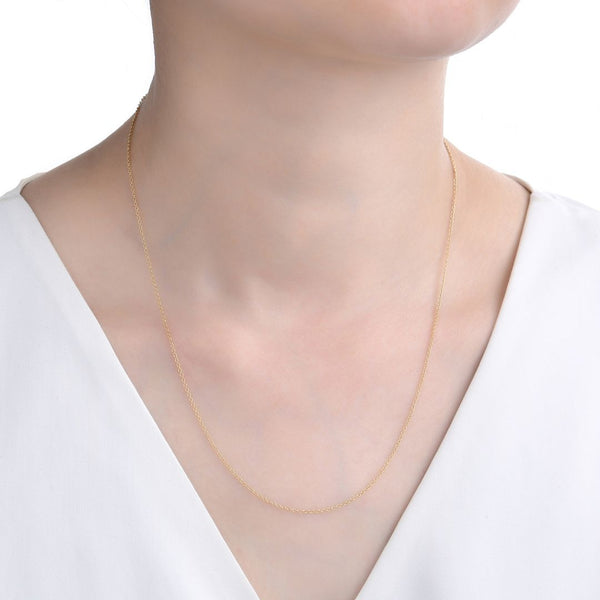 1pc 1/20 14K Gold Filled Cable Link Chain Necklace, 1.2mm Width/Small, 18 Inch, Non Tarnish, KC47-18