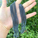 Grade A Natural Black Hematite Gemstone Rondelle Beads, 2 Strands/380pcs Beads, 4x2mm/Small, Hole ID 1mm, GFC7-1