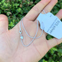 1pc 925 Sterling Silver 1.3mm Diamond Cut Braided Rope Chain Bracelet, Tarnish Resistant White Gold Plated, Length Selections: 7 inch/7.5 inch/8 inch