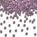 7.5g Miyuki Delica 11/0 Seed Beads, Matte Metallic Gold Iris Violet DB1066