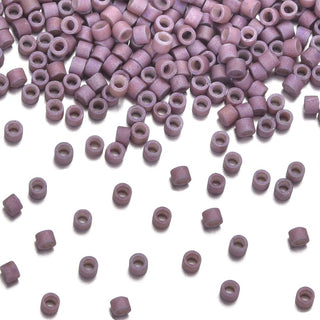 30g Miyuki Delica 11/0 Seed Beads, Matte Metallic Gold Iris Violet DB1066