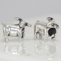 1pc Solid 925 Sterling Silver Charm Ram Sheep Bead, Compatible with Pandora All Other Charm Bracelets, EC2-R3