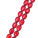 50pcs Creative Club Faceted Flat Oval Crystal Beads, Siam Red, 16x12mm/Large, Hole ID 1.1mm, CCO-5