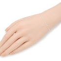 1pc 925 Sterling Silver 1.85mm Bead Station Curb Chain Bracelet, Length Selections: 6.5 inch/7 inch/7.5 inch/8 inch