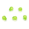 24pcs Adabele Austrian Faceted Teardrop Crystal Beads #5500, Light Olivine Green, 8mm x 6mm, Hole ID 1mm, SST-817