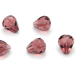 24pcs Adabele Austrian Faceted Teardrop Crystal Beads #5500, Amethyst, 12mm x 10mm, Hole ID 1.2mm, SST-1211