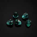 24pcs Adabele Austrian Faceted Teardrop Crystal Beads #5500, Emerald Green, 12mm x 10mm, Hole ID 1.2mm, SST-1224