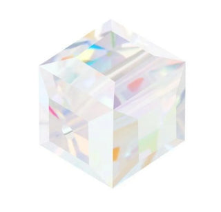 24pcs Adabele Austrian Faceted Cube Crystal Beads #5601, Clear AB, Size Selections: 4mm/6mm/8mm
