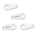 20pcs Sterling Silver Teardrop Chain End Tab, Quality Tags, 8.5mm, Small, SS329-1