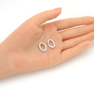 1pc 925 Sterling Silver Carabiner Jewelry Clasp, Push Open Connector, Size Selections: 10x7mm, 17x11mm, 20x14mm