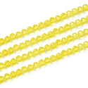 500pcs Creative Club Faceted Rondelle Crystal Glass Beads, Light Topaz, 4x3mm Small Tiny, Hole ID 1mm, CCR409
