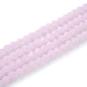 250pcs Creative Club Faceted Bicone Crystal Glass Beads, Rose Opal, 6mm (0.24 Inch), Hole ID 1mm, CCB630