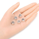 20pcs Peace Sign Large Hole Beads, Hole ID 4.5mm, Antique Silver, Zinc Alloy Metal, MEC-F8