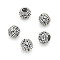 20pcs Butterfly Symbol of transformation Large Hole Beads, Hole ID 4.5mm, Antique Silver, Zinc Alloy Metal, MEC-A13
