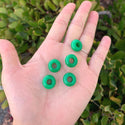 10pcs Natural Green Jade Gemstone Donut Rondelle Beads,14x8mm, Hole ID 5.6mm, GW-A7