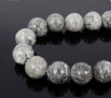 Natural Landscape Jasper Gemstone Round Beads, 1 Strand/15 Inch, Size Selections: 4mm/6mm/8mm/10mm