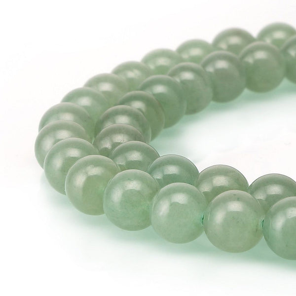 Natural Green Aventurine Gemstone Round Beads, 15 Inch/1 Strand, Size Selections: 4mm/6mm/8mm/10mm