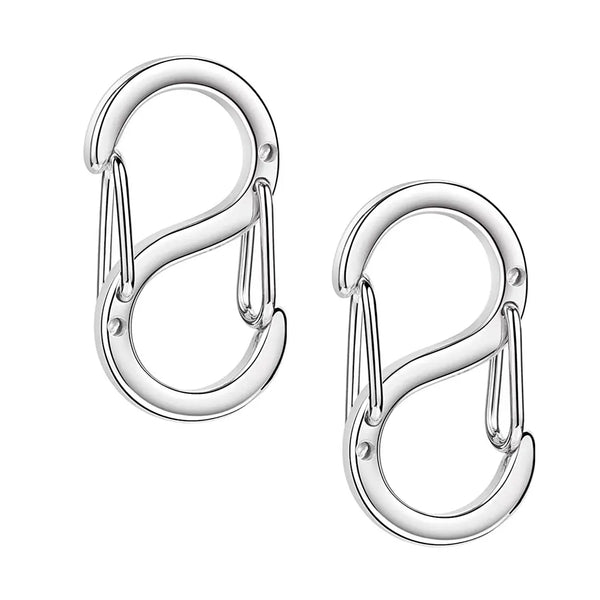 10pcs 304 Stainless Steel Double Opening S-Hook Clasps (12mm/16mm)