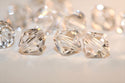 50pcs Preciosa Faceted Bicone Crystal Beads, Crystal Clear, 6mm, Hole ID 1mm, Pre-B601