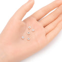 10pcs 925 Sterling Silver Puffy Rondelle Spacer Beads, Size Selections: 4mm/5mm/6mm/8mm