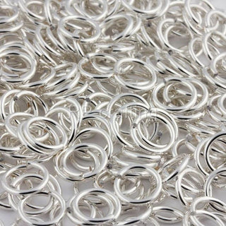 50pcs 925 Sterling Silver Open Jump Rings, 0.6mm/22 Gauge, Size Selections: 4mm/6mm