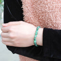 1 Strand Stretch Natural Ruby Zoisite Free Form Gemstone Bracelet, 7-10mm Beads, Length Selections: 7 inch/7.5 inch