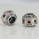 1pc Solid 925 Steling Silver Lantern Charm Lucky Red Stone Bead Charm, Compatible with Pandora All Other Charm Bracelet, EC180