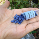 10g Miyuki Full Tila Square Seed Beads 5x5mm, Matte Denim Blue (TL-2075)