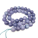 Natural Opaque Tanzanite Quartz Gemstone Round Beads, 15 Inch/1 Strand, Size Selections: 4mm/6mm/8mm/10mm