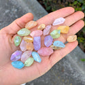 Natural Raw Crystal Quartz Nugget Drilled Gemstone Beads, Chakra Rainbow AB Titanium Coated Stone Nuggets, 15 Inch, GA-B6