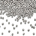 7.5g Miyuki Delica 11/0 Seed Beads, Opaque Galvanized Pewter DB436