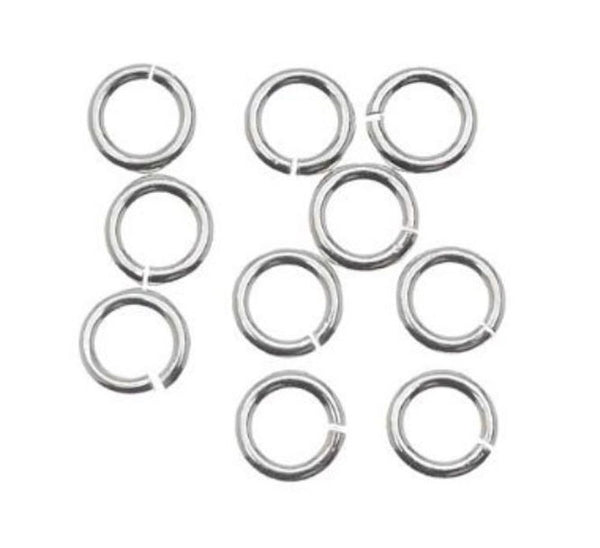 20pcs 925 Sterling Silver Open Jump Rings, 0.7mm/21 Gauge, Size Selections: 4mm/6mm/8mm/10mm