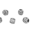 20pcs Cute Double Crown Large Hole Beads, Hole ID 4.5mm, Antique Silver, Zinc Alloy Metal, MEC-F10