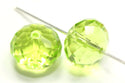 24pcs Adabele Austrian Faceted Rondelle Crystal Beads #5040, Light Olivine (Green), Size Selections: 6x4mm, 8x6mm, 10x8mm