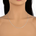 1pc 925 Sterling Silver Paperclip Cable Link Chain Necklace, 2.5mm, Strong, Length Selections: 18/20/22/24/26 inch