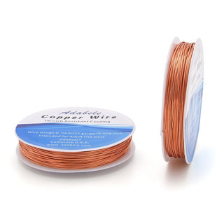 82 Feet Premium Tarnish Resistant Round Jewelry Raw Copper Wire, 0.7mm/21 Gauge, BF287-7
