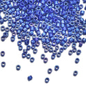 7.5g Miyuki Delica 11/0 Seed Beads, Opaque Rainbow Cobalt Luster DB216